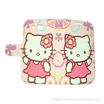 Fashion Flip Leather Cases for Samsung Galaxy S3, Various Patterns are Available